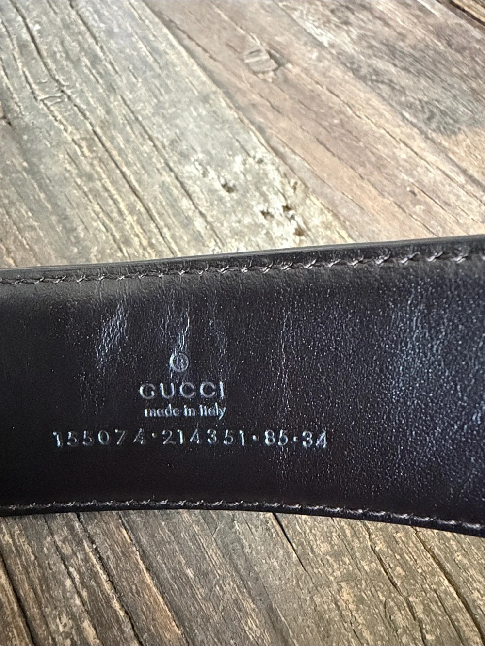 Gucci Bronze Gold Textured Leather Belt with 'G' Logo Buckle